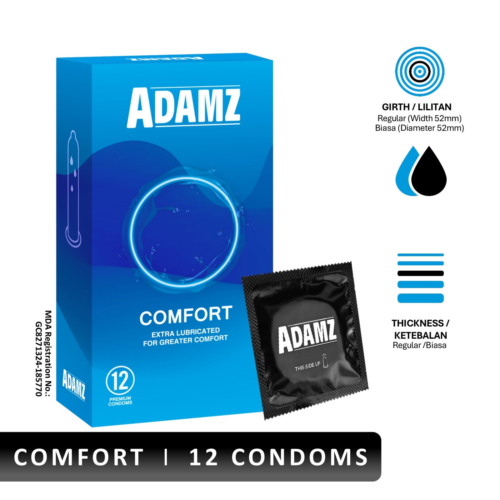 ADAMZ COMFORT CONDOM 12s 6 Slide1