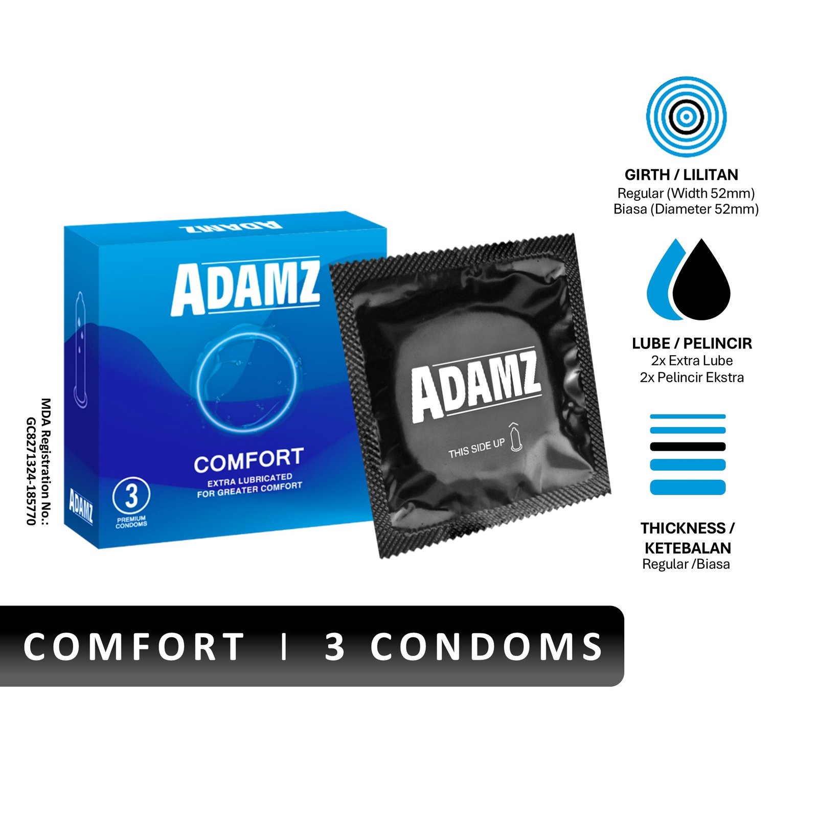ADAMZ COMFORT CONDOM 3s 5 Slide7